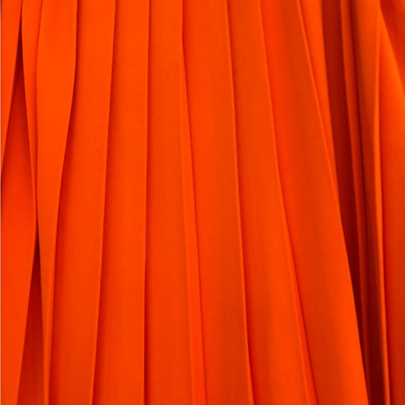 J Crew Pleated MIDI Sweater Skirt with side closure. Persimmon. Never worn. - Picture 3 of 7